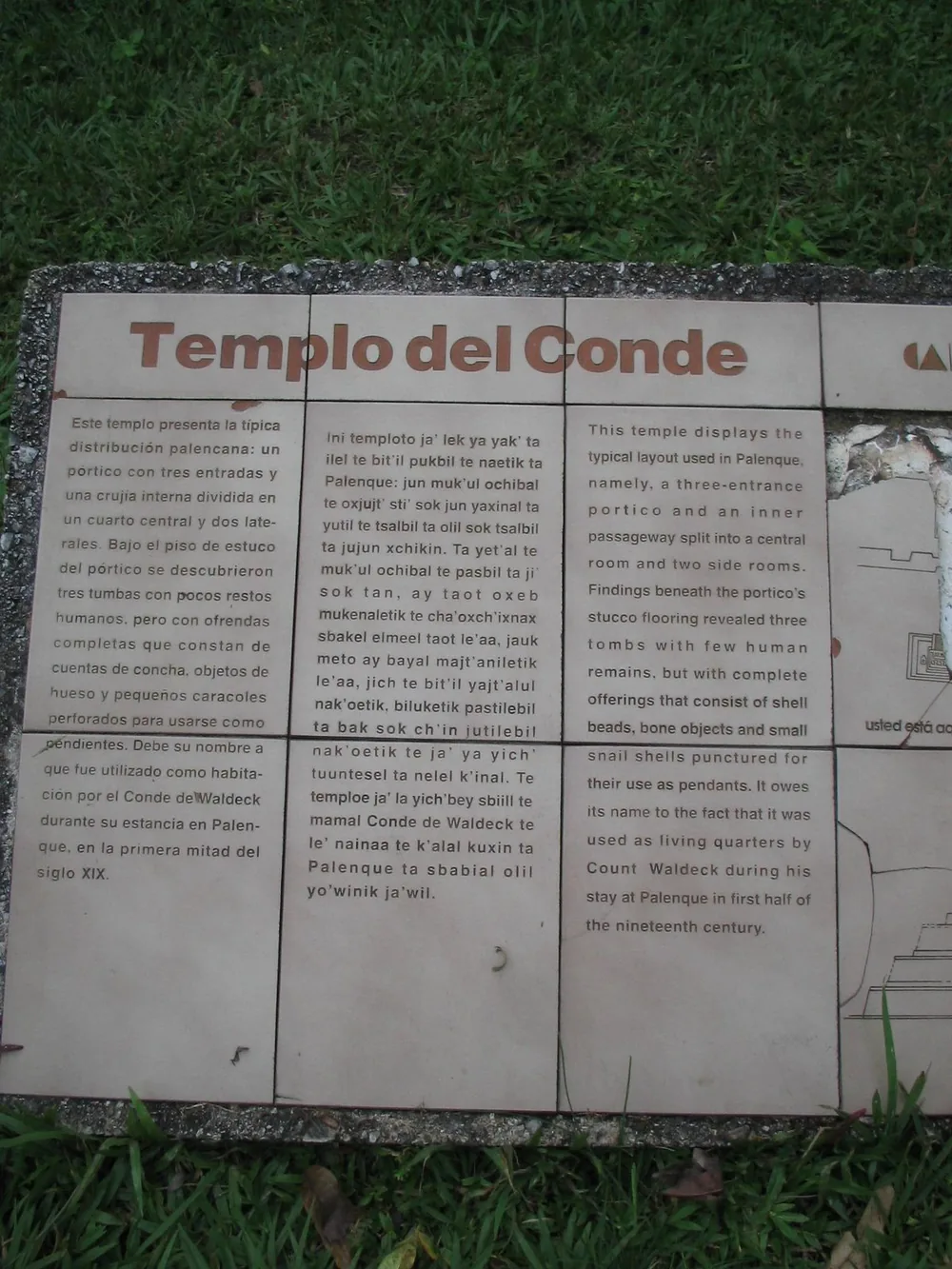 Conde plaque — Palenque — 6 March 2007