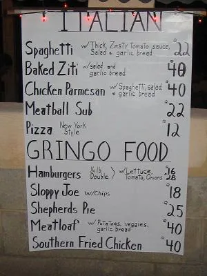 Gringo food — Lake Atitlán — 1 December 2006
