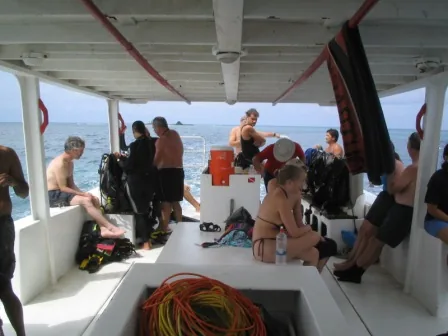 On the boat — Utila — 28 January 2007